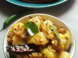 Recipe Smashed masala potatoes with lentil flatbread