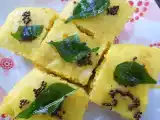 Recipe Nylon khaman (steamed chickpea cake)