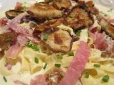Recipe Fettuccine with morel mushrooms and country ham (visit site!)