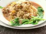Recipe Lamb spinach spaghetti