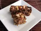 Recipe Fresh banana, pear and macadamia slice