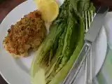 Recipe Parmesan chicken with roasted romaine lettuce