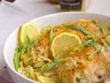 Recipe Creamy tarragon-dijon chicken with leeks