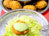 Recipe Fish cutlet with coriander yogurt chutney