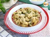 Recipe Tortellinis with parmesan, prosciutto and basil