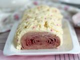 Recipe Crepe yule log with raspberry and white chocolate