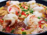 Recipe Delicious hotplate tofu with prawns