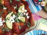 Recipe Chicken enchiladas with chili tomato sauce