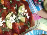 Recipe Chicken enchiladas with chili sauce