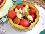 Recipe Cantaloupe salad in a cantaloupe