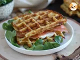 Recipe Waffle sandwich with smoked salmon and cream cheese