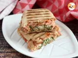 Recipe Salmon, mozzarella and dill panini sandwich