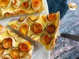 Recipe Vegetarian quiche with carrot and zucchini roses