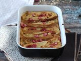 Recipe Baked french toast with pink pralines topping - ultra indulgent recipe