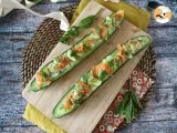 Recipe Cucumber boats with salmon, avocado and rice