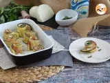 Recipe Baked zucchini rolls with ham and cheese!