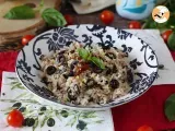 Recipe Mediterranean rice salad : tuna, olive, sun-dried tomatoes and lemon