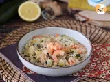 Recipe Rice salad with prawns, zucchini and ginger
