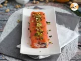 Recipe Salmon roll with ricotta cheese and pistachios, the perfect appetizer for christmas parties
