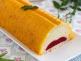 Recipe Mango and raspberry cake log