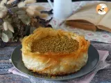 Recipe Pistachio baklava cheesecake, crispy and melting