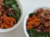 Recipe Sweet chicken and spinach bowl