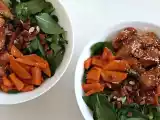 Recipe Sweet chicken and spinach bowl