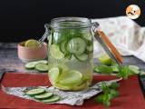 Recipe Homemade flavored water with cucumber, lime, mint and ginger