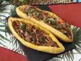 Recipe Plantains stuffed with shredded meat and grated cheese