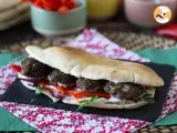 Recipe Turkish köfte meatball sandwiches in kebab bread