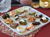 Recipe Platter of garnished blinis, the varied aperitif perfect for parties