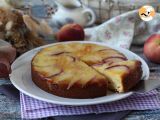 Recipe Peach upside-down cake, soft, melting and caramelized