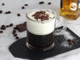 Recipe Irish coffee (coffee with whisky and whipped cream)