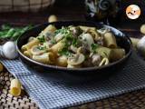 Recipe Creamy pasta with mushrooms and sausage