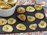 Plantain chips baked in the oven