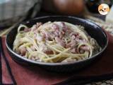 Recipe Pasta with bacon: easy, cheap and creamy