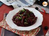 Recipe Spaghetti al fuoco di bacco: red wine pasta to bring something special to the table