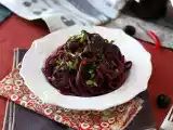 Recipe Spaghetti al fuoco di bacco: red wine pasta to bring something special to the table