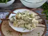 Recipe Marinated chicken skewers in yogurt lemon sauce