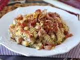 Recipe Creamy pasta with radicchio, crispy bacon and walnuts: quick and irresistible recipe