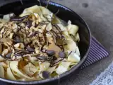 Recipe French crêpes tagliatelle with chocolate and peanuts!