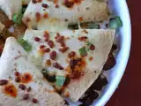 Recipe Korean style beef pockets: oven baked quesadillas with spicy meat and mozzarella