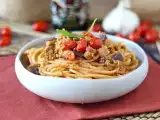 Recipe Pasta with eggplant and cherry tomatoes cream: simple and tasty recipe