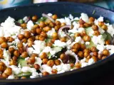 Recipe Cucumber, roasted chickpea, avocado and feta salad