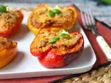 Recipe Baked vegetarian stuffed peppers: the easy and tasty recipe with vegetables and mozzarella cheese