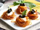 Recipe Pasta nests: a creative appetizer made with spaghetti!