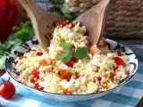 Recipe Pearl couscous salad with surimi: fresh, easy, and perfect for summer