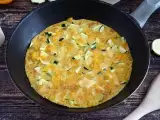 Recipe Easy omelet with bell peppers and zucchini
