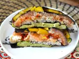 Recipe Salmon, avocado and mango sushi sandwich