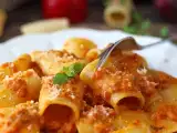 Recipe Creamy bell pepper and mint pasta